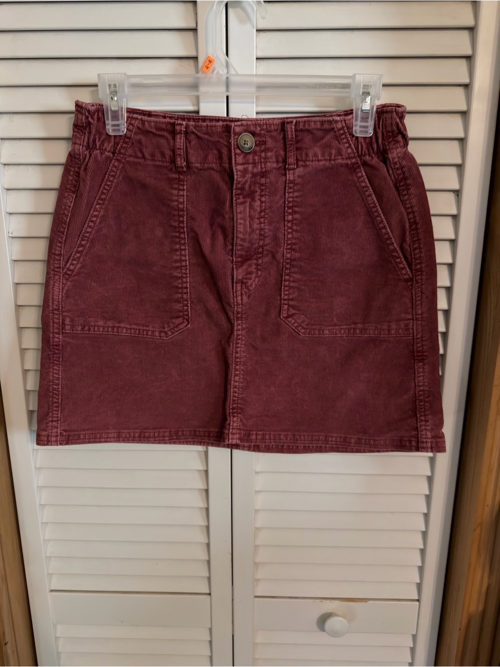 American Eagle Corduroy Mini Skirt Shorts in Wine